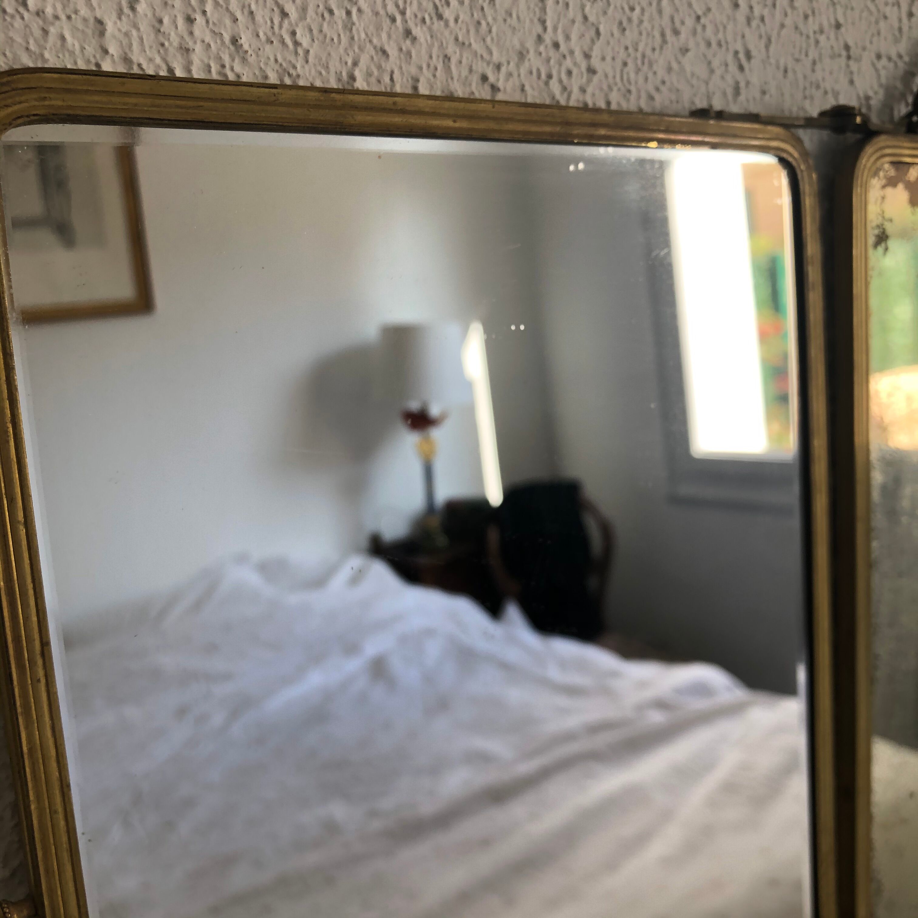 Triptych mirror SGDG vintage, 1920s