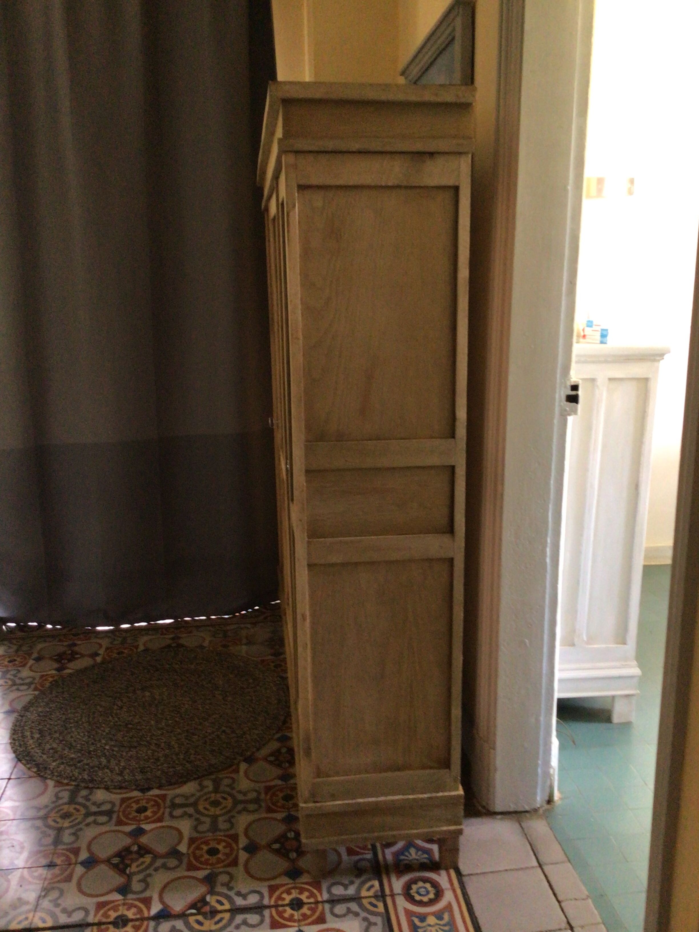 Stripped oak bookcase