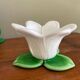 Bougeoir fleur en verre