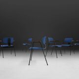 Set of 6 Dining Chairs by Willy Van Der Meeren for Tubax, Belgium, 1950s