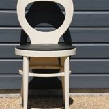Baumann white seagull chair with black leatherette