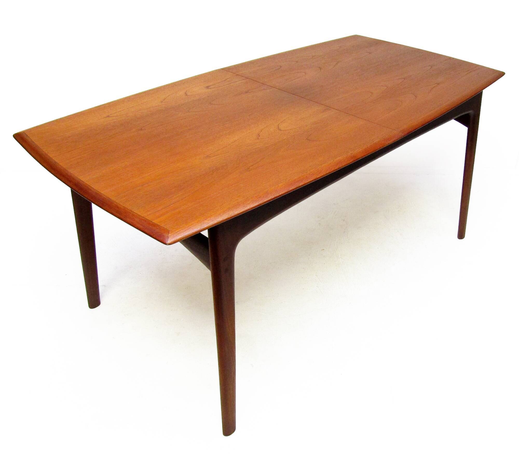 Narrow 1960s Danish Extending Table In Teak By Arne Hovmand Olsen