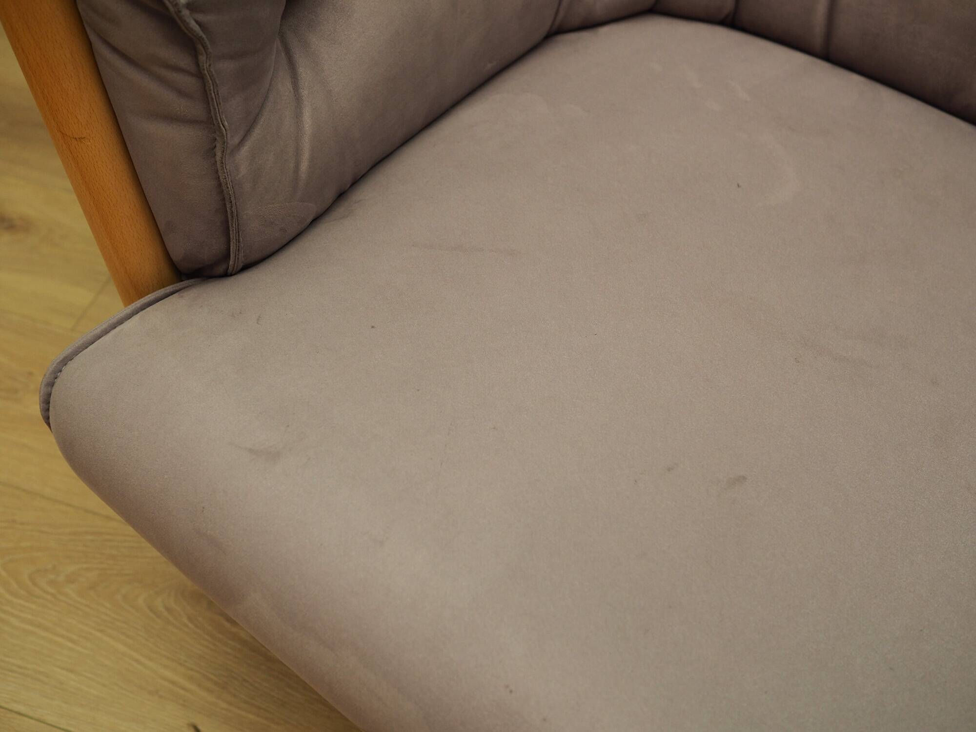 Lilac velour sofa, Danish design, 1970s, production: Denmark