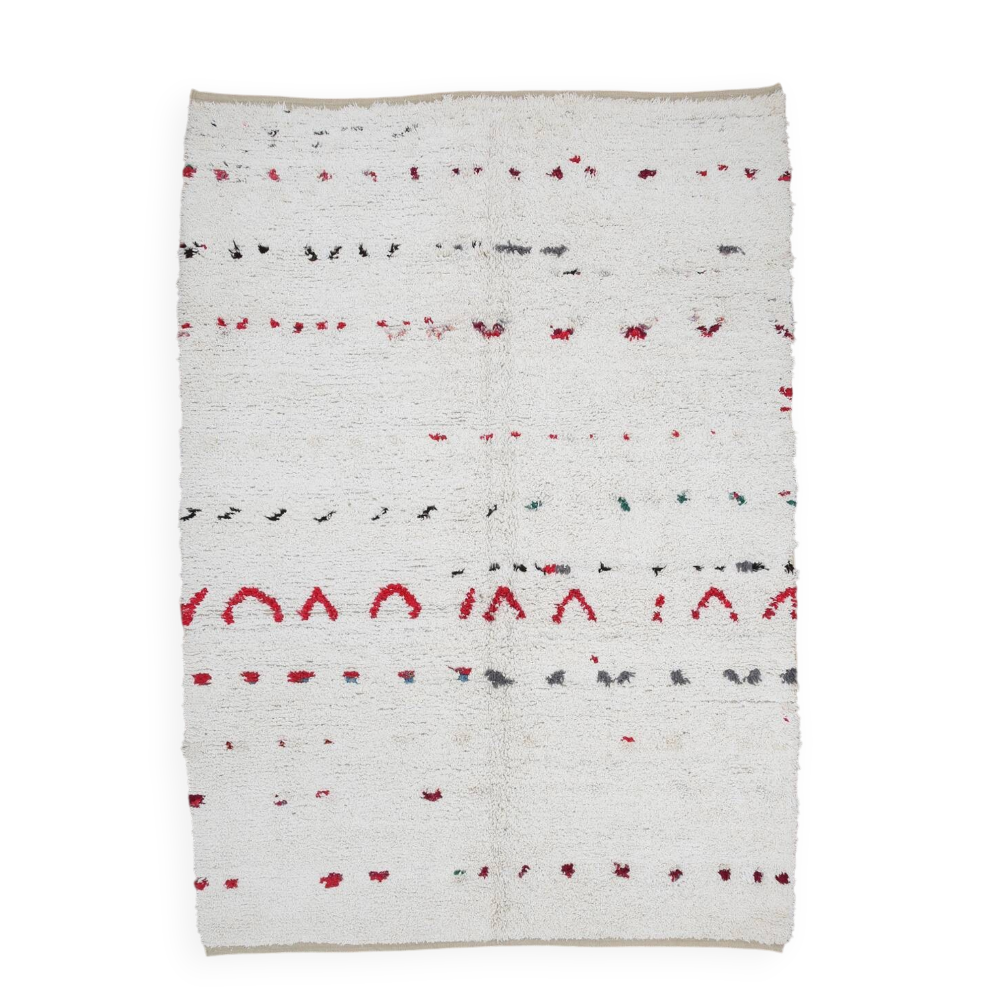 6x9 Off White Contemporary Vintage Rug, 198x277Cm