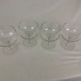 Set of 4 glasses of whisky cognac