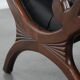Fauteuil chesterfield en cuir de vachette noir classique et confortable