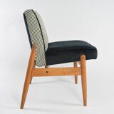 Black and white armchair without armrests