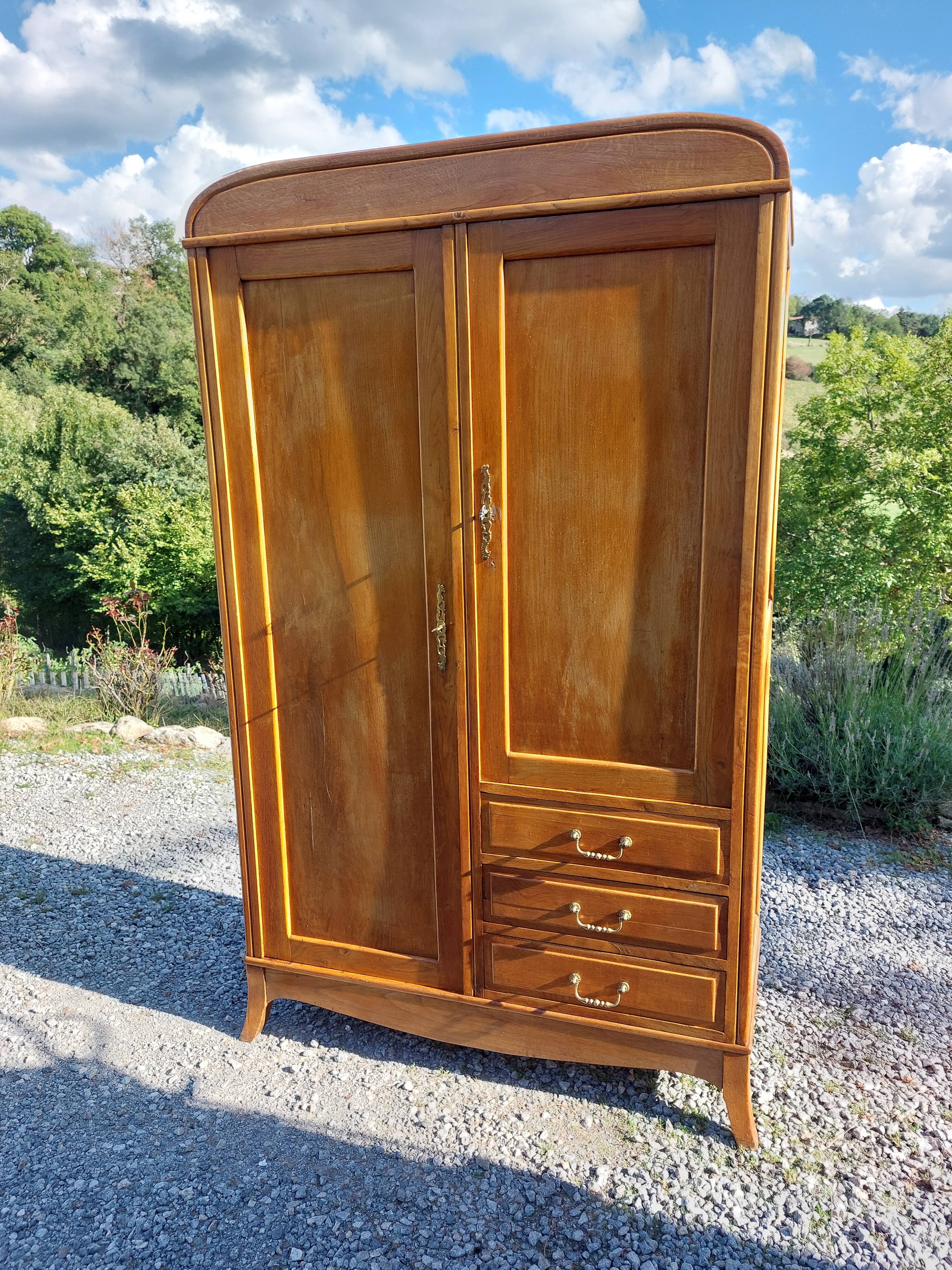 Parisian wardrobe, triple function (wardrobe, chest of drawers, cupboard), 1940s.