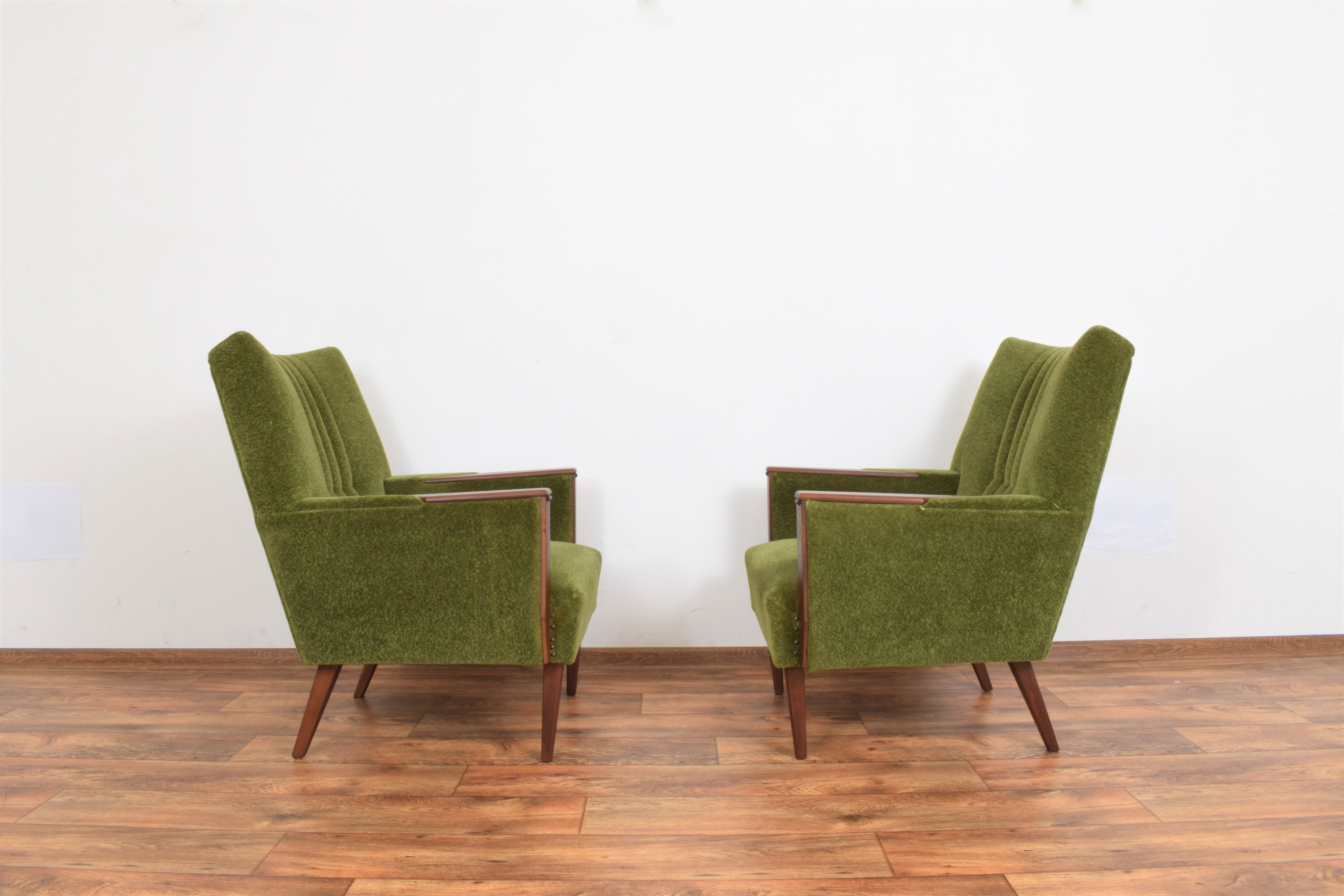 Danish teak armchairs, set of 2