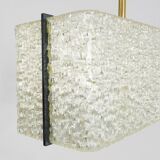 Lustre en laiton et perspex Moderniste Maison Arlus France des années 1950