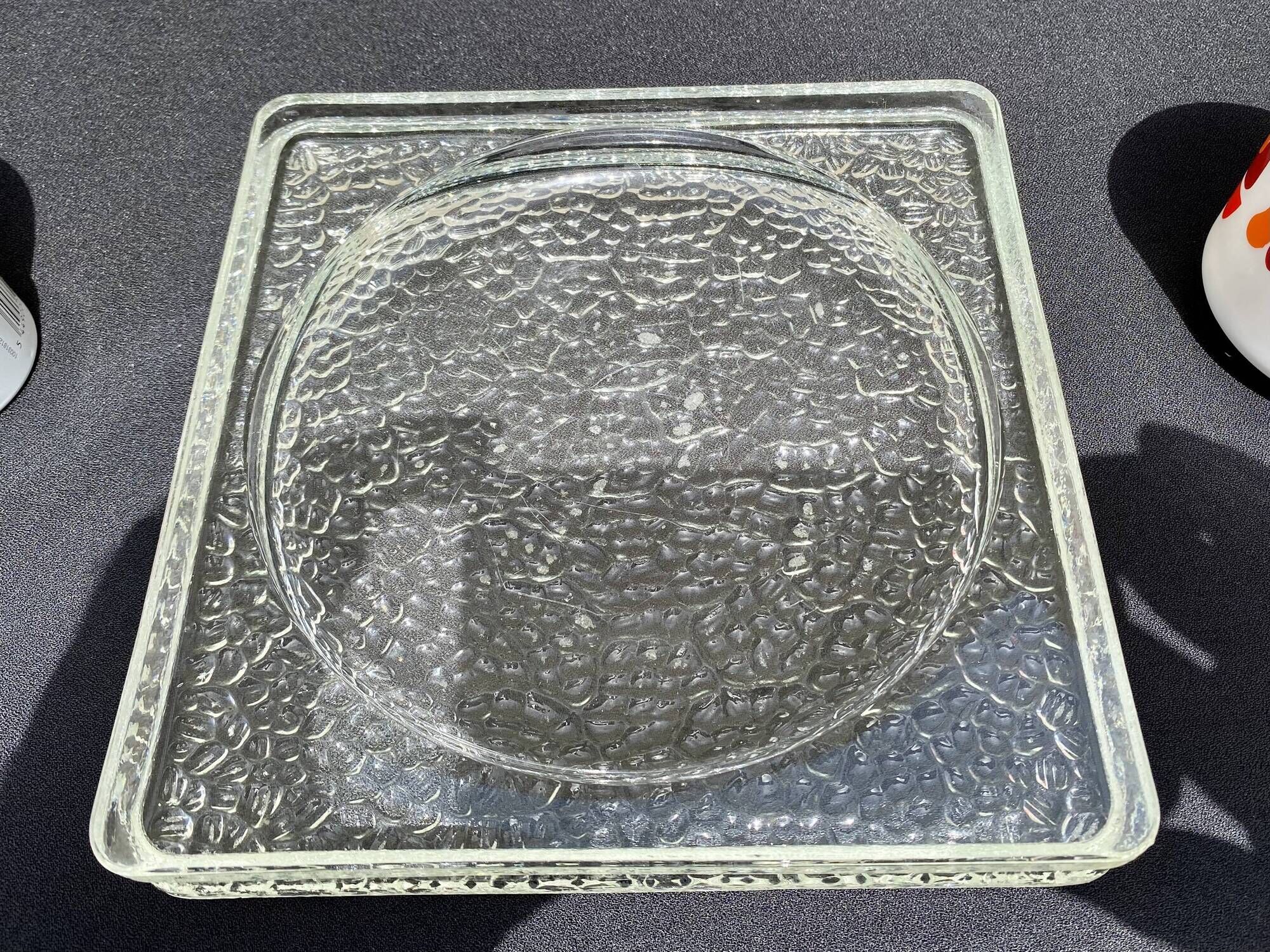 Glass brick lumax nevada empty pocket ashtray vintage 60s
