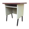 Vintage desk with metal base with its laminate top in formica