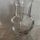 Crystal water jug by Saint-Louis signed – antique engraved service