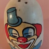 Advertising salt shaker Pinder and Uncle Ben's sandstone clown's head