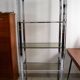 1970s smoked glass chrome bookshelf
