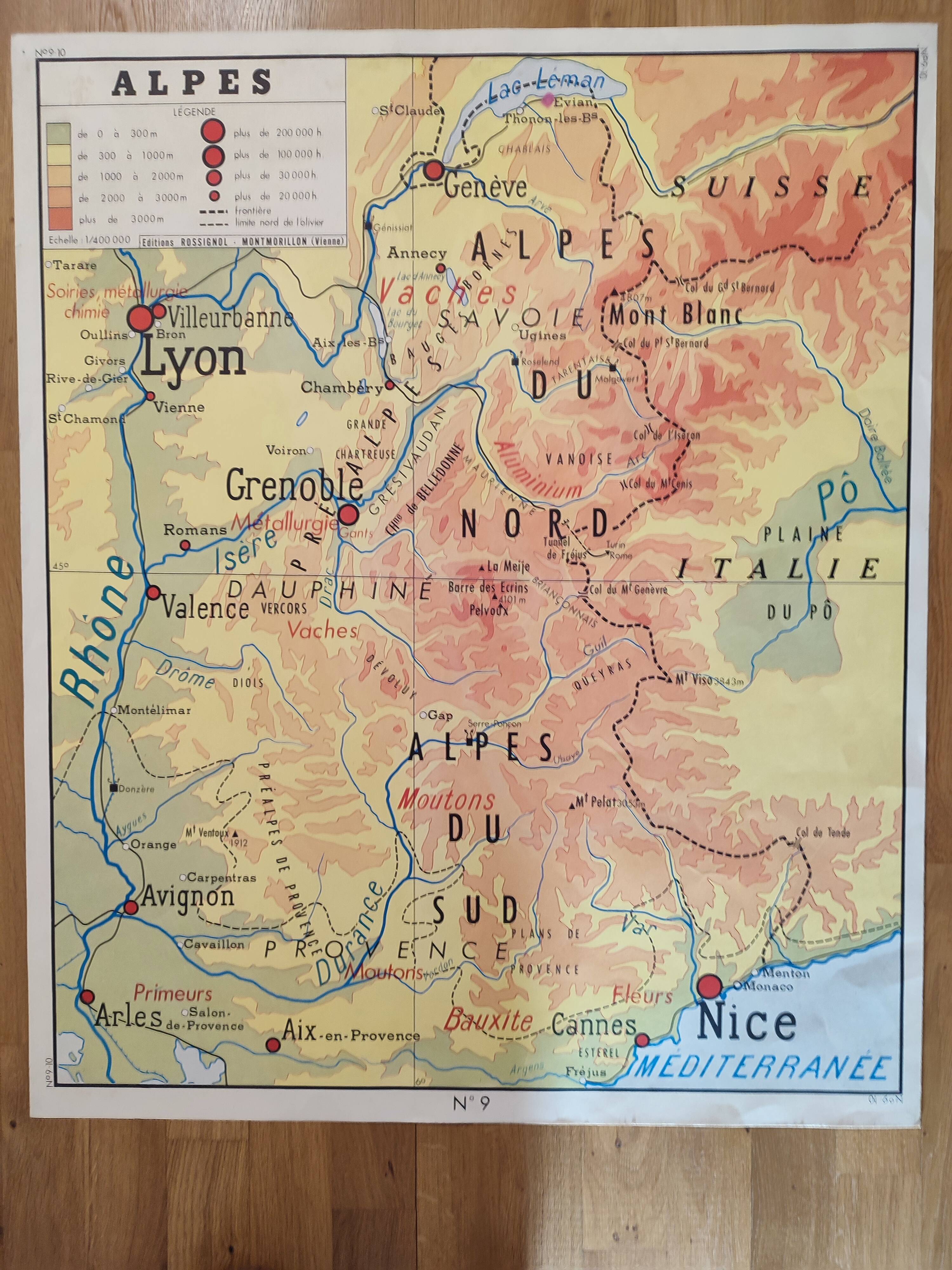 Old school map alpes
