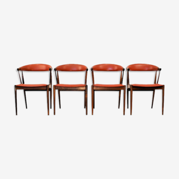 Set of 4 rosewood chairs model BA113 by Johannes Andersen, published by Andersen Mobelfabrik