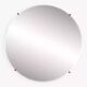 Round mirror from the 60s - 70s on a square wooden frame