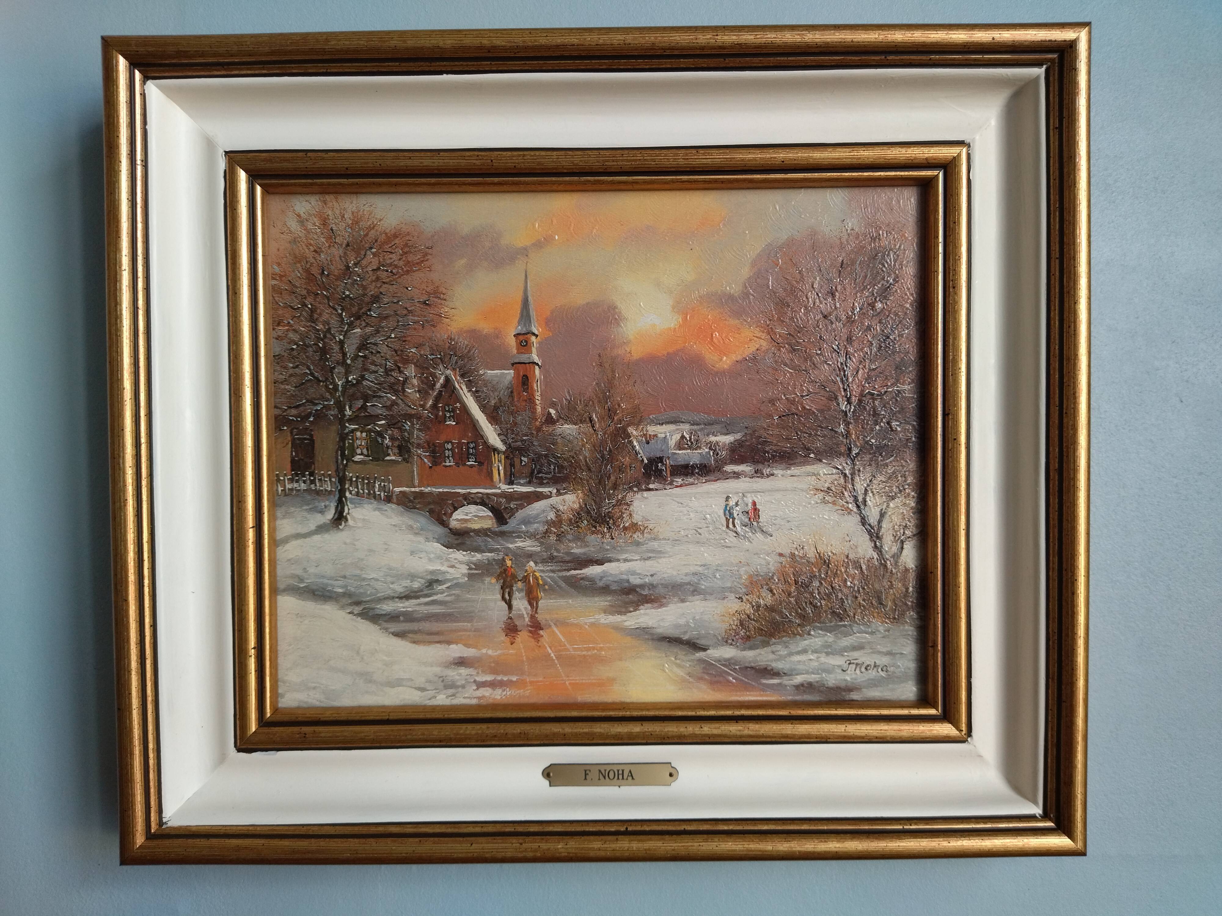 Oil on canvas painting signed F. NOHA