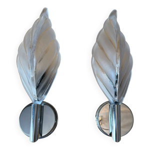 Appliques feuilles verre