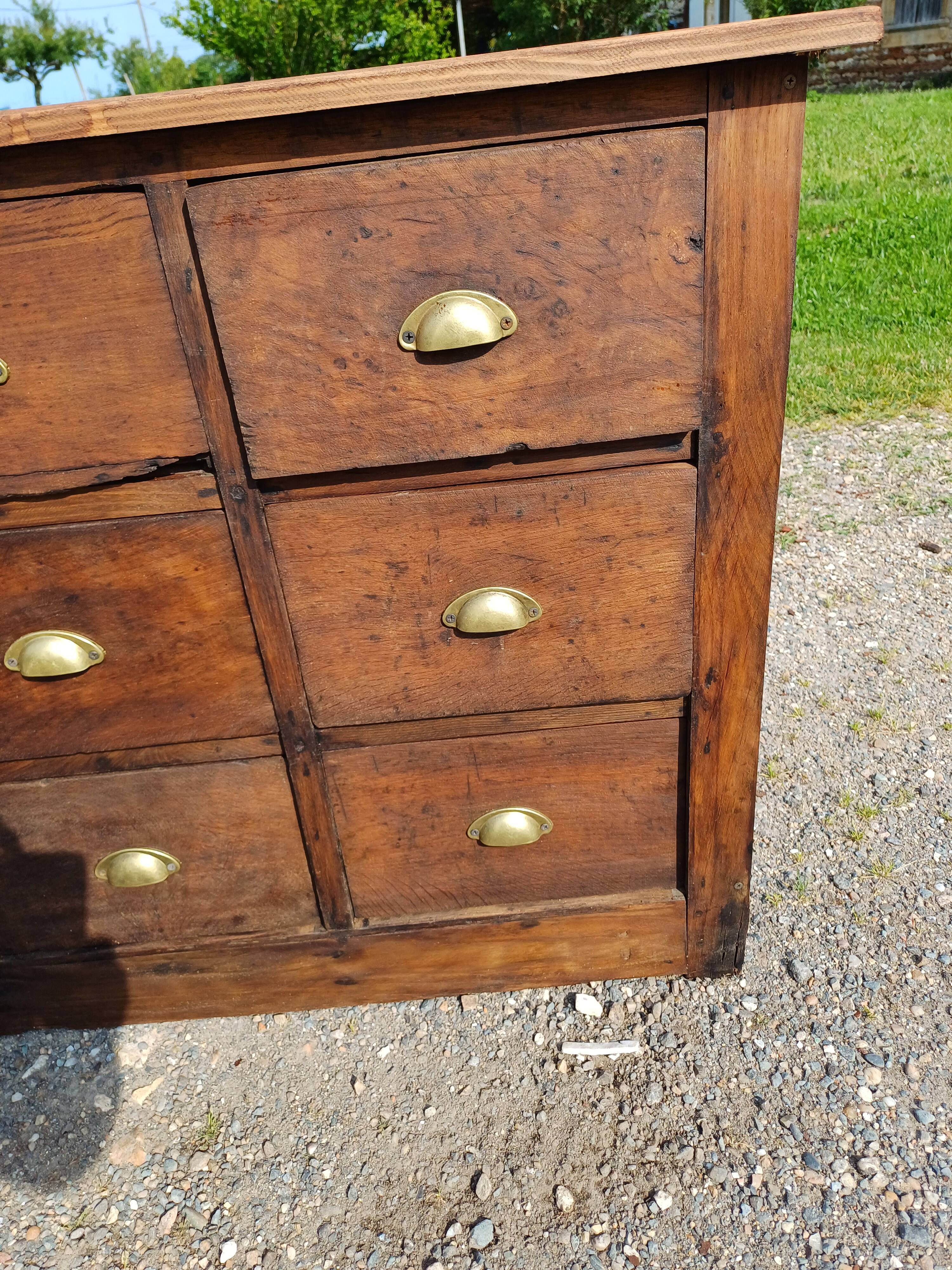 Wooden trade furniture 12 drawers hardware