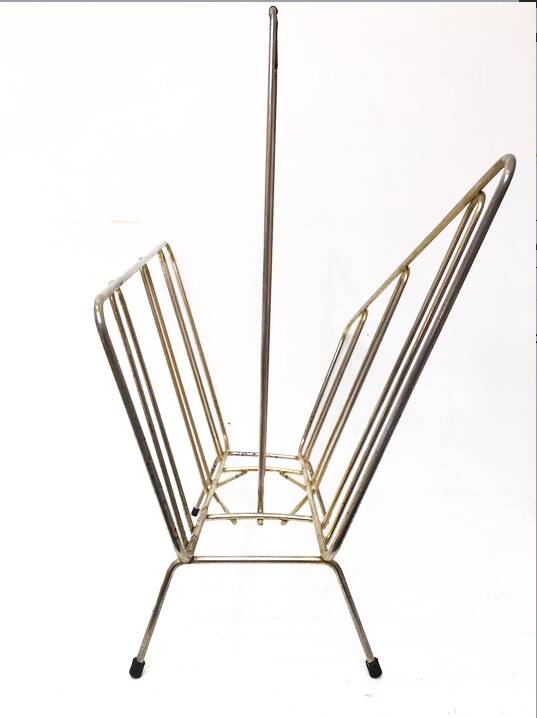 Vintage gold magazine rack, 1970