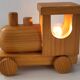 Vintage 1970 pine locomotive lamp