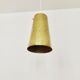 Set of 2 large Mid Century Modern perforated brass pendant lamps