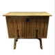 Vintage rattan bar cabinet by Dlg Audoux Minet