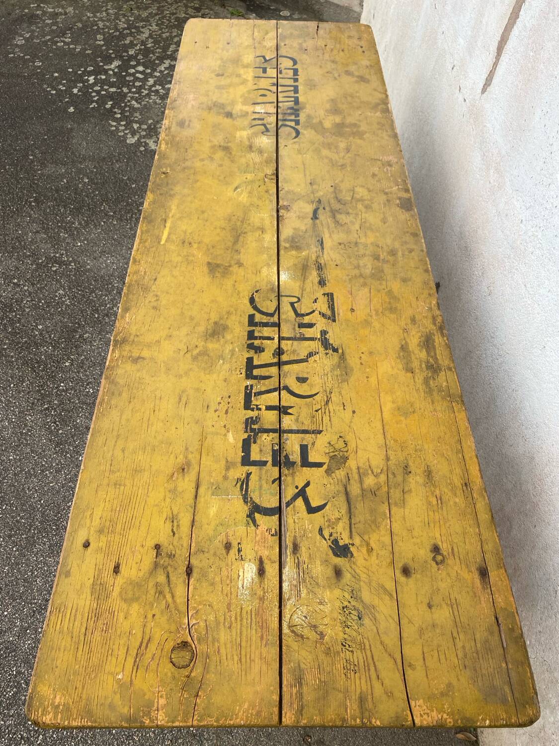 Wooden brasserie table