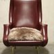 Pair of armchairs vintage with feet brass Italy 1960 s
