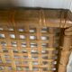 Plateau rotin et bambou  vintage 45X45cm