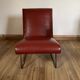 Paire de fauteuils vintage rouge bordeaux