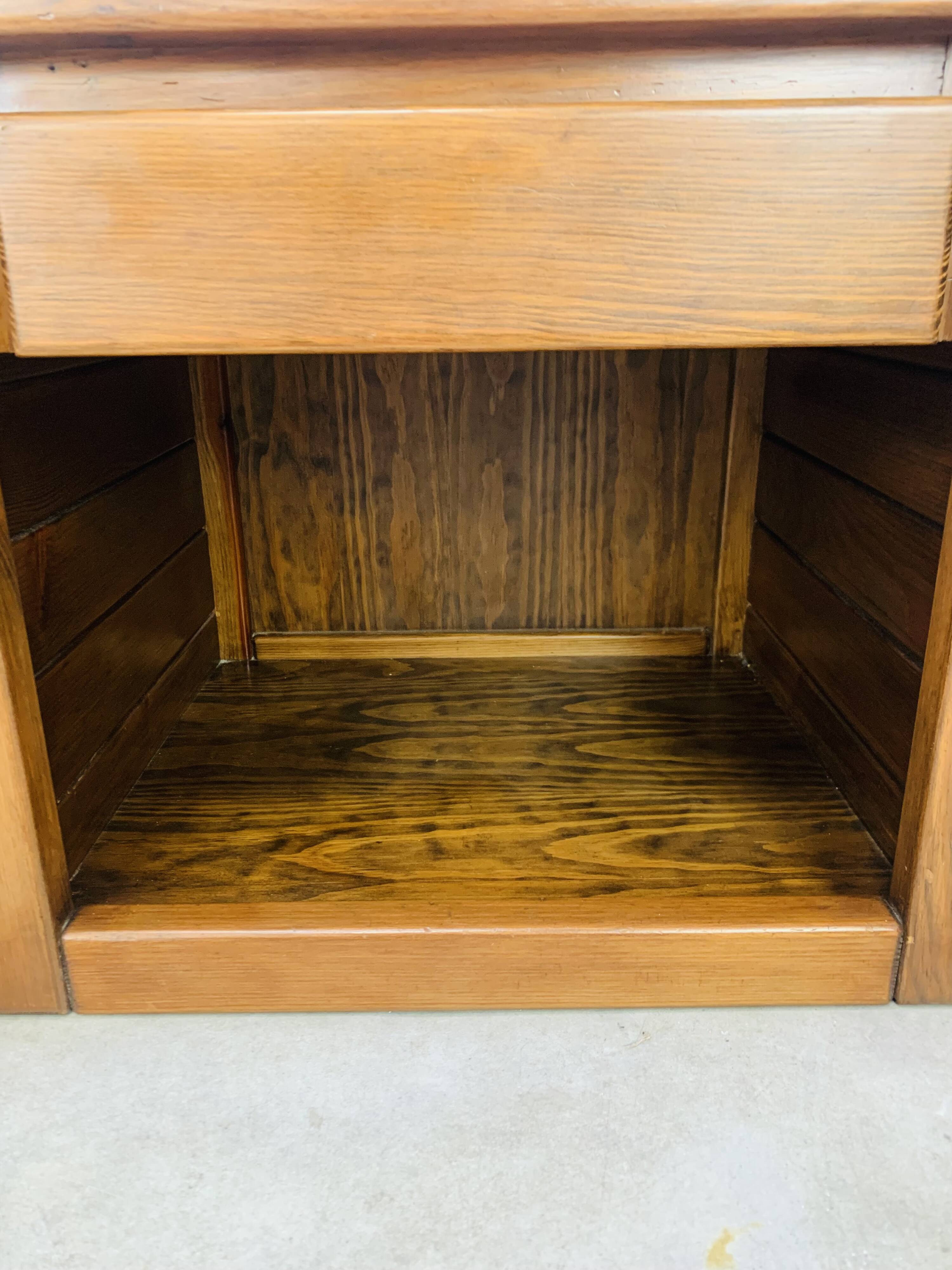 Pair of vintage Maison Regain elm bedside tables