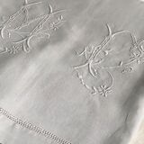 Antique sheet in pure linen yarn dyed in rain gray