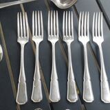 Set forks,spoons, ladle.silver metal