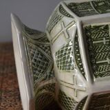 Decorative pitcher/sculpture in ceramic signed JMS