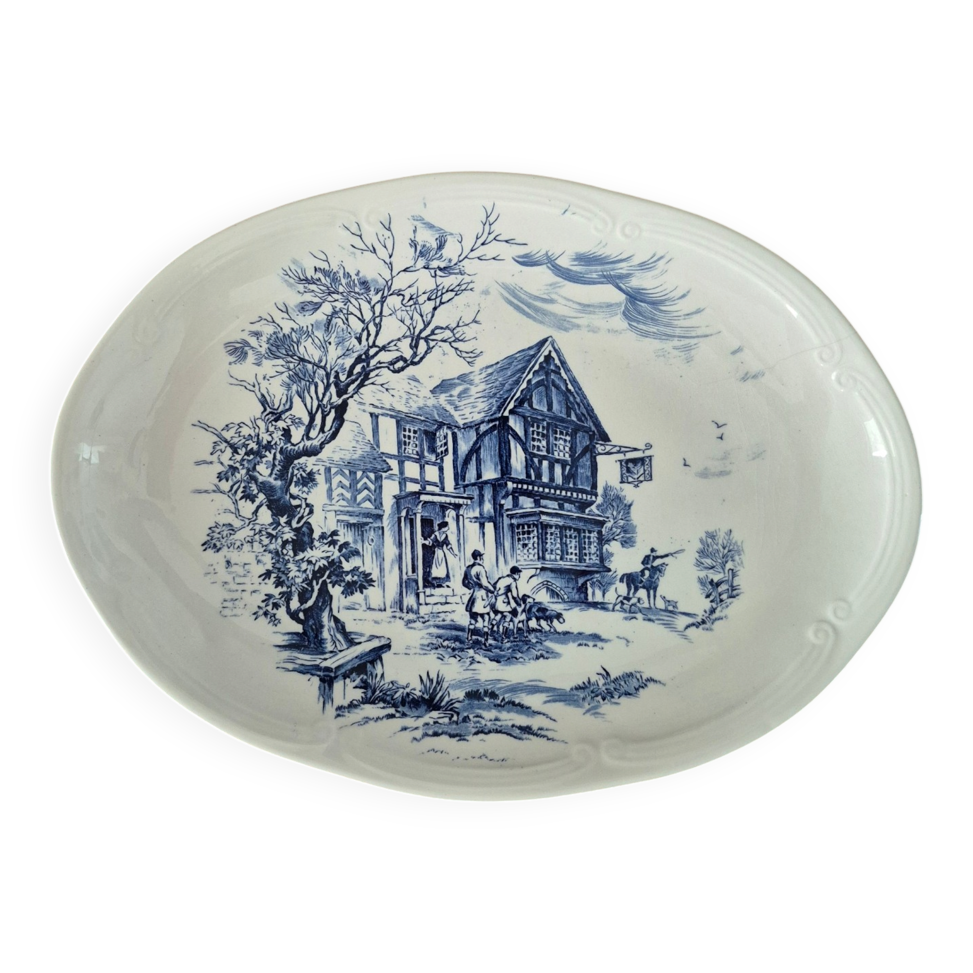 Vintage Gien oval platter