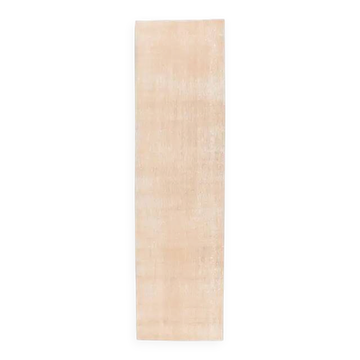 Vintage beige-blush Turkish hand-knotted runner 80x290