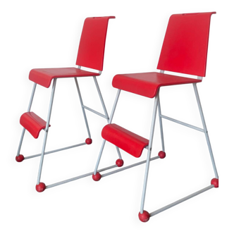 Paire de chaises hautes enfants IKEA Niels Gammelgaard 1990