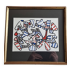Sérigraphie d’après Jean Dubuffet, encadrée, années 70, 28 x 27 cm