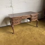 Double-sided solid oak desk