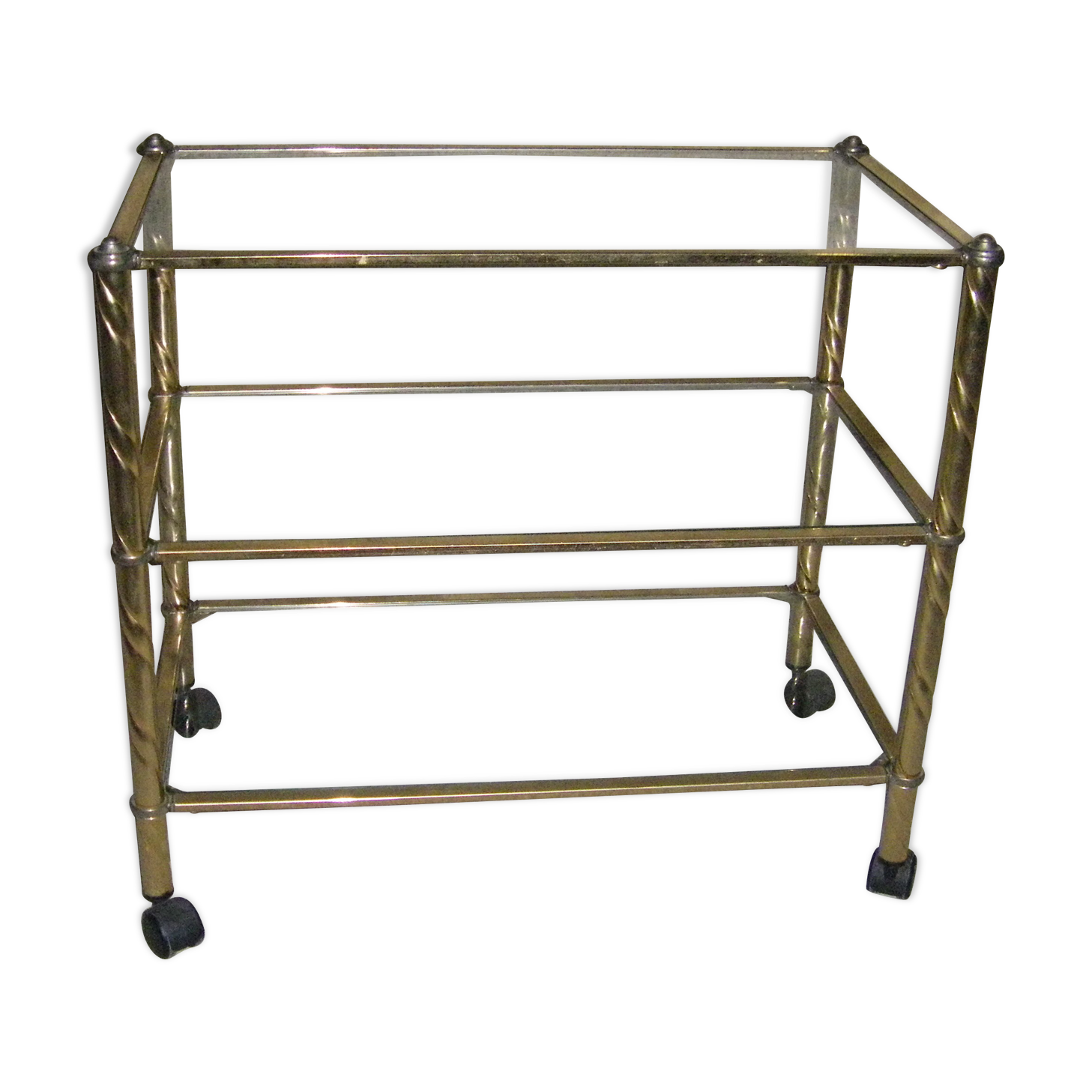 Desserte dorée vintage