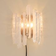 German glass wall sconce from Fischer Leuchten, 1970s