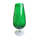 Vase en verre italien vert années 70