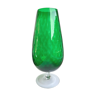 Vase en verre italien vert années 70