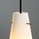 Vintage metal and opaline glass lamps, Italian design, 1960s.