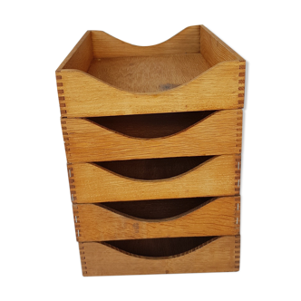 Trieur classeur bannette de rangement vintage