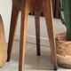 Vintage round wooden stool