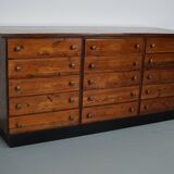 Vintage German pine & oak apothecary cabinet, 1950s
